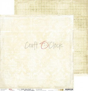 Basic White-Beige Mood #3  Double Sided 12 x 12