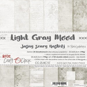 Basic Light Gray Mood 8 x 8 Double Sided