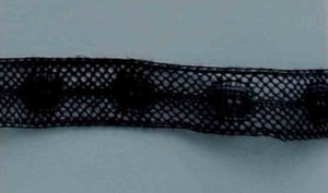 A312 Vintage Insertion Lace 1/2" Price per yard Black