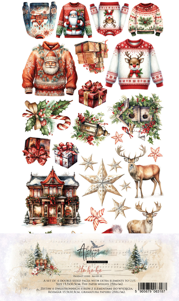 HO HO HO Extras 6 x 12 Set/6