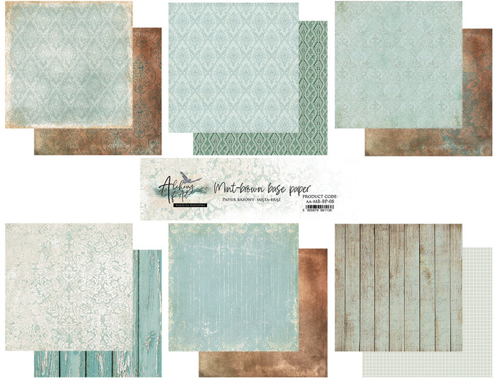Mint-Bown Base Paper 8 x 8 Double Sided