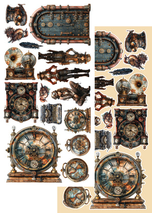 Steampunk Time Extras 6 x 12 Set/8
