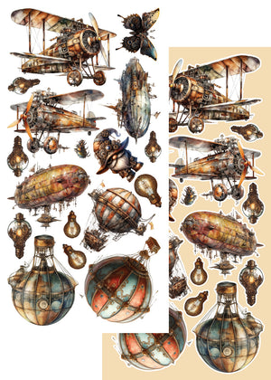 Steampunk Time Extras 6 x 12 Set/8
