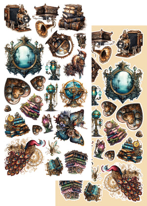 Steampunk Time Extras 6 x 12 Set/8