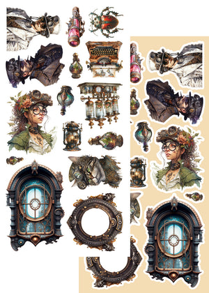 Steampunk Time Extras 6 x 12 Set/8