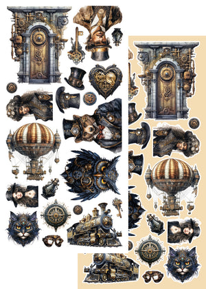Steampunk Time Extras 6 x 12 Set/8