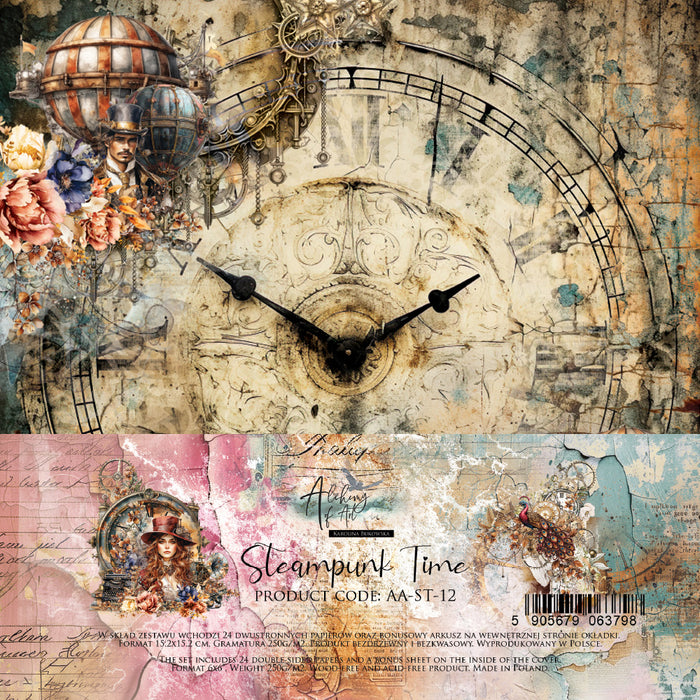 Steampunk Time 6 x 6 Double Sided