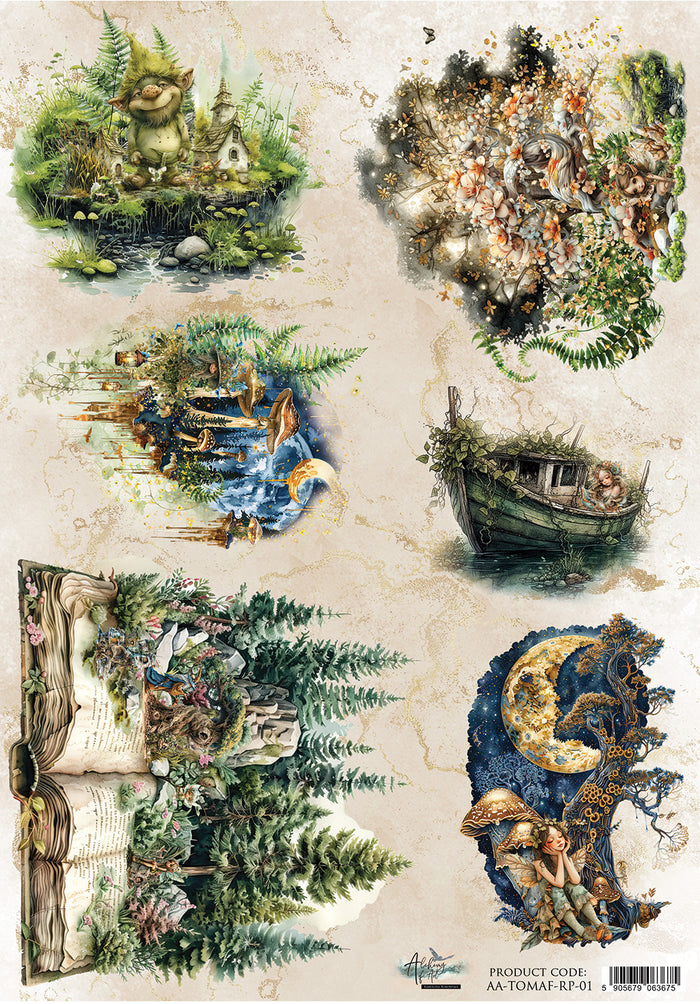 Rice Paper A4 #1 Tales of Moss and Fern