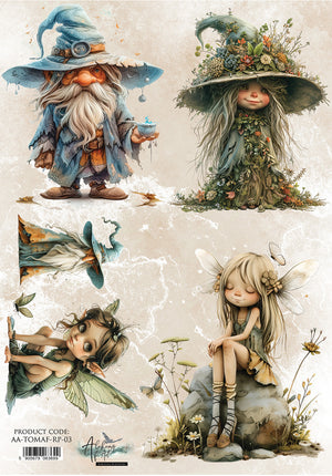 Rice Paper A4 #3 Tales of Moss and Fern