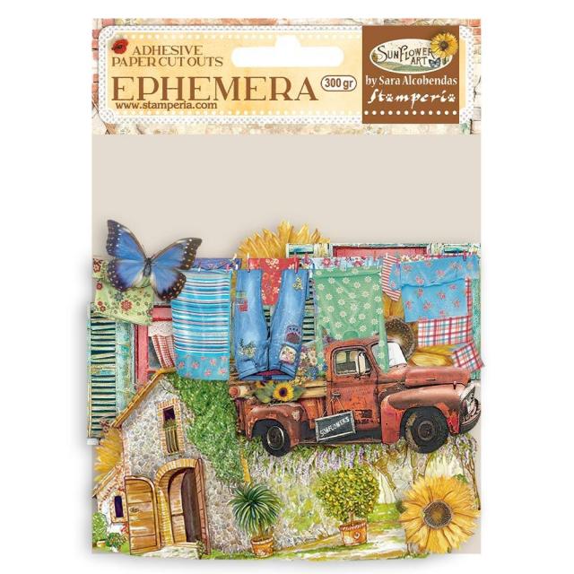 DFLCT20  Ephemera Adhesives Sunflower Art Elements and Sunflowers