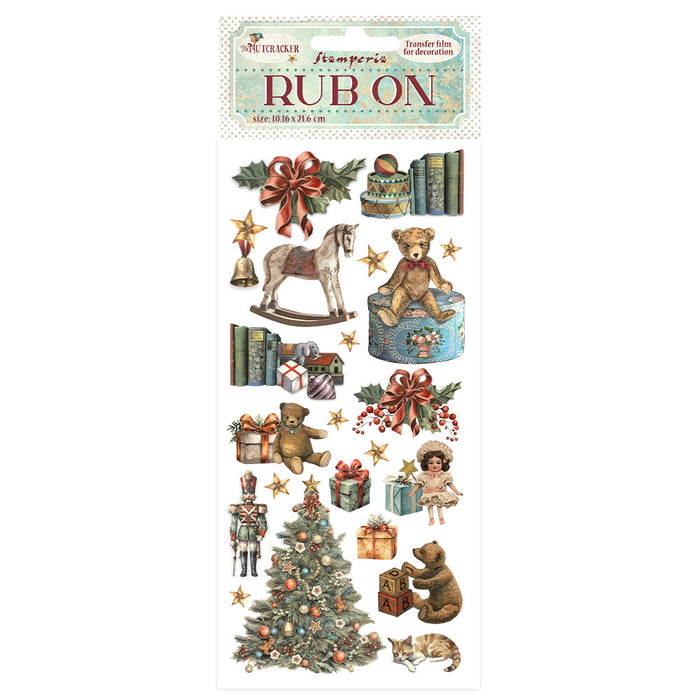 DFLRB106 Rub On Film 4x8.5" The Nutcracker Teddy Bears