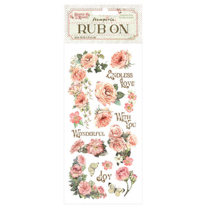DFLRB152 Rub On Film 4x8.5" House of Roses Writings and Roses