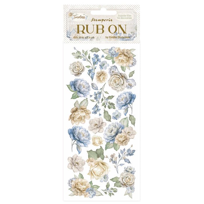 DFLRB160 Rub On Film 4x8.5" Timeless Flowers