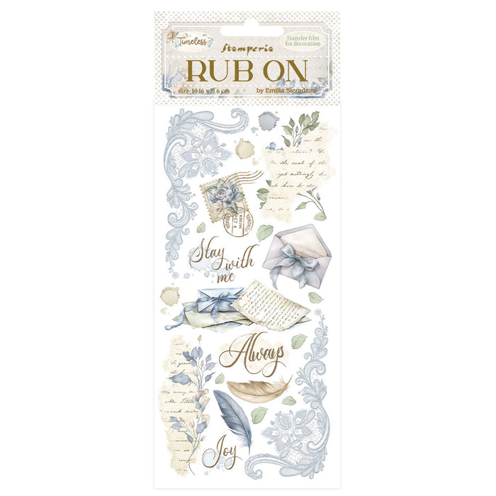 DFLRB161 Rub On Film 4x8.5" Timeless Letters
