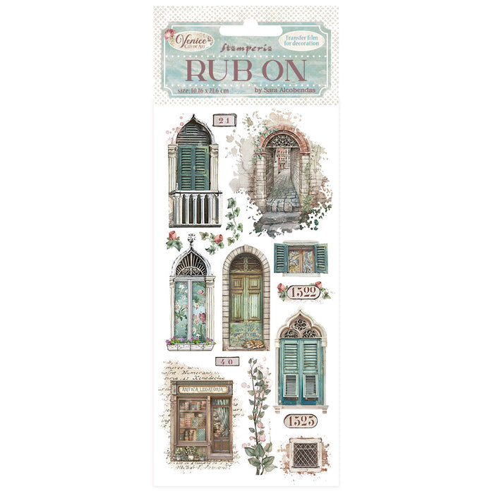 DFLRB169 Rub On Film 4x8.5" Venice Doors and Windows