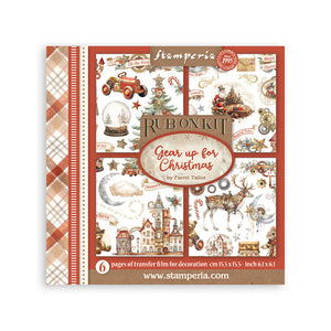 DFLRBX03 Rub On Film 6x6" Gear Up for Christmas