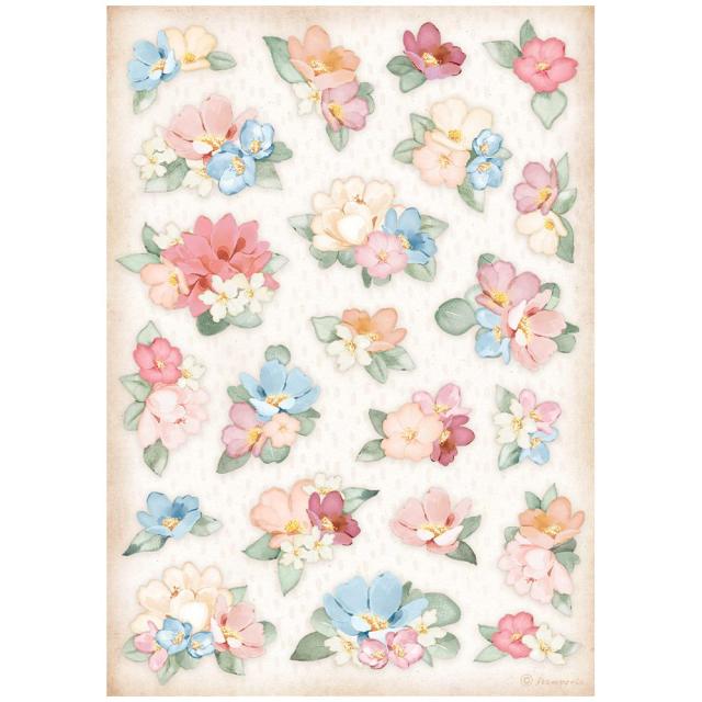 DFSA4760 Rice Paper A4 Create Happiness Oh La La Flowers