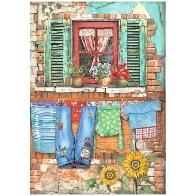 DFSA4768 Rice Paper A4 Sunflower Art Window
