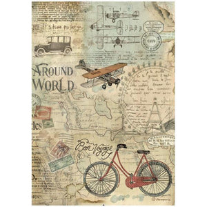 DFSA4776 Rice Paper A4 Around the World Bicycle