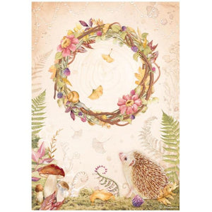 DFSA4820 Rice Paper A4 Woodland Garland