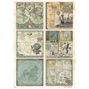 DFSA4839 Rice Paper A4 Voyages Fantastiques 6 Cards