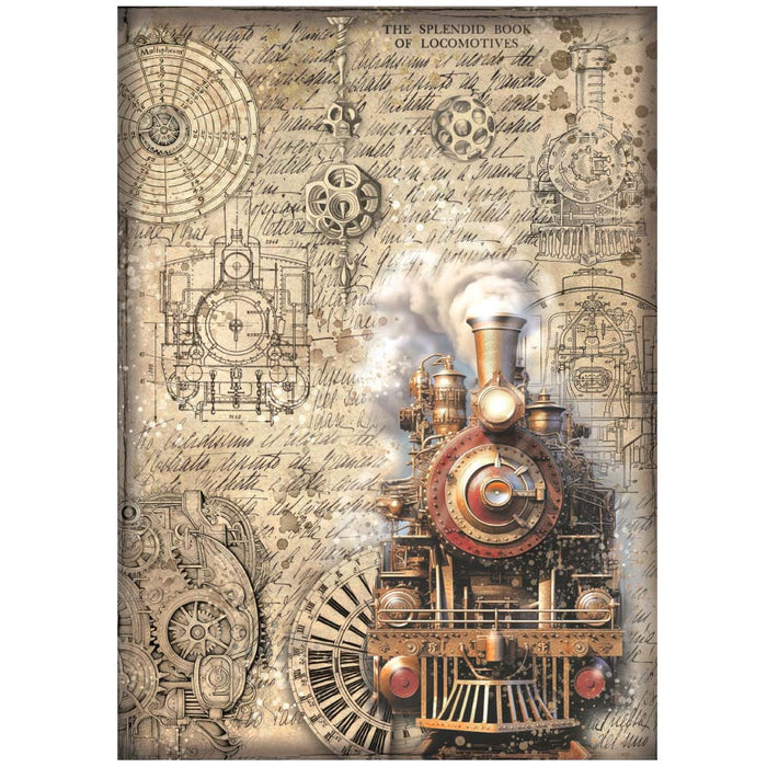 DFSA4845 Rice Paper A4 Sir Vagabond Fantasy World Train
