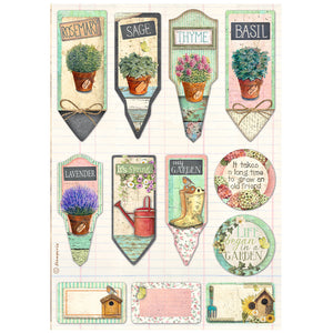 DFSA4869 Rice Paper A4 Garden Tags and Labels
