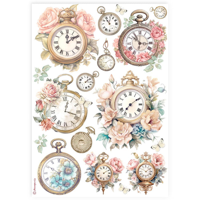 DFSA4910 Rice Paper A4 Clocks