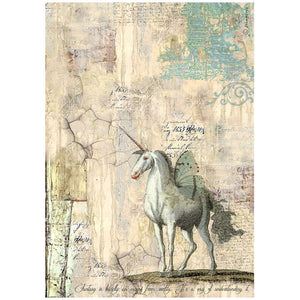 DFSA4929 Rice Paper A4 Wonderland Unicorn
