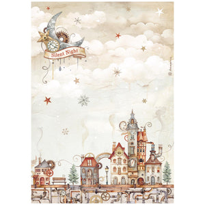 DFSA4936 Rice Paper A4 Gear Up for Christmas Cozy Houses