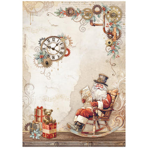 DFSA4938 Rice Paper A4 Gear Up for Christmas Santa Claus