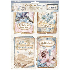 DFSA4XDD Rice Paper A4 Set of 6 Dewdrops