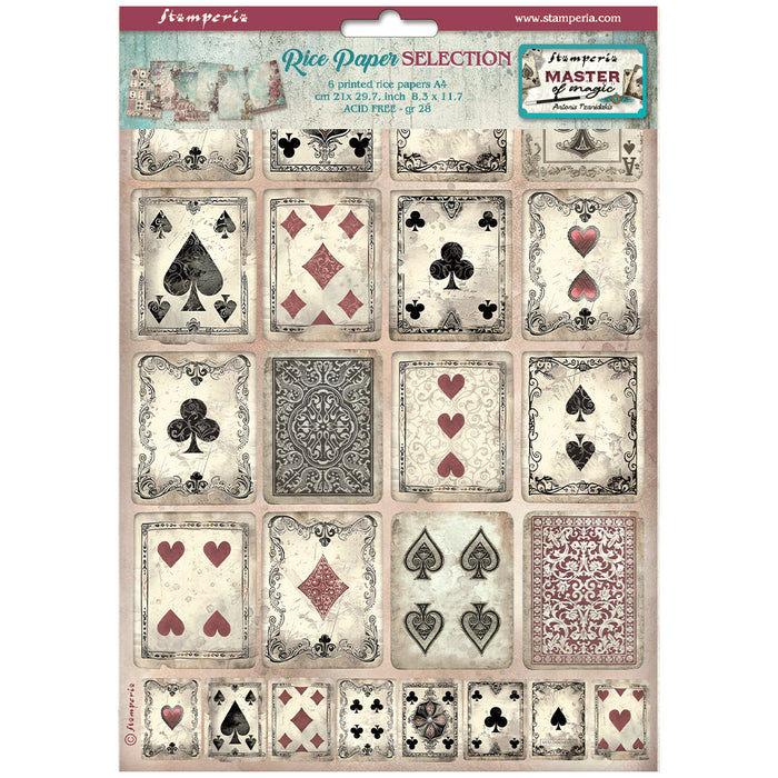 DFSA4XMM Rice Paper A4 Set of 6 Master of Magic