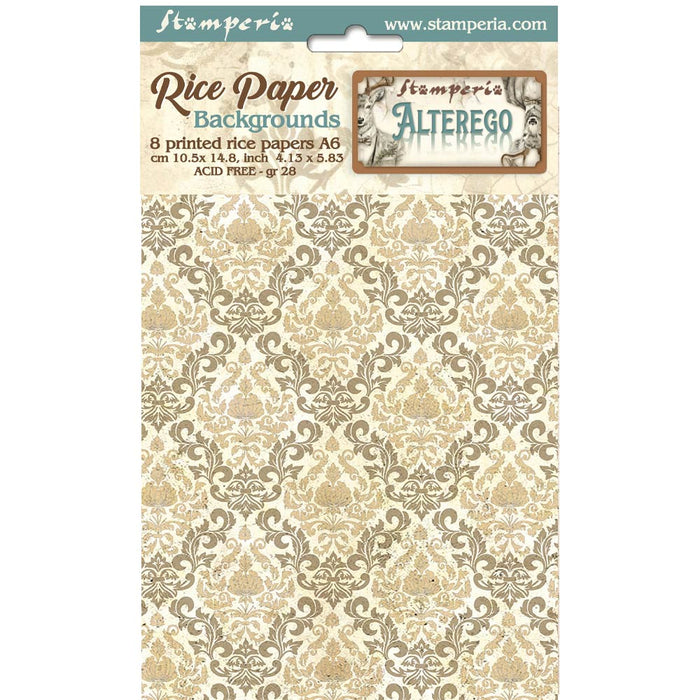 DFSAK6031 Rice Paper A6 Set of 6 Alterego 8 Backgrounds