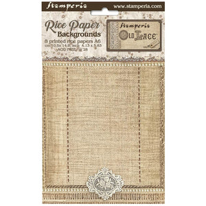 DFSAK6032 Rice Paper A6 Set of 6 Old Lace 8 Backgrounds