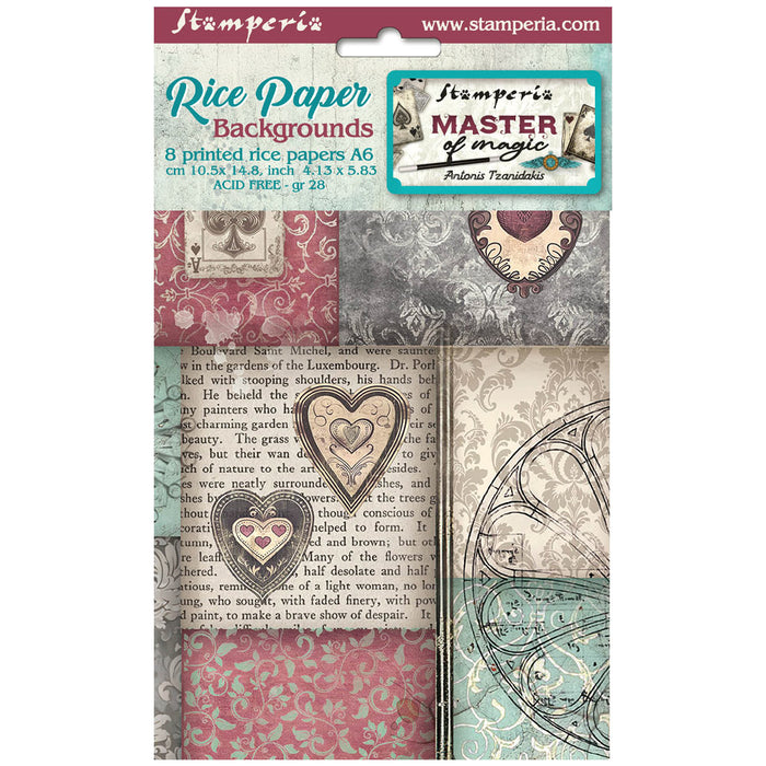 DFSAK6037 Rice Paper A6 Set of 8 Master of Magic