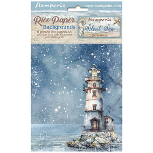 DFSAK6040 Rice Paper A6 Set of 8 Silent Sea