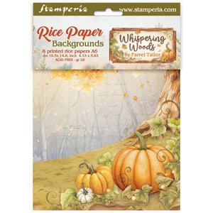 DFSAK6045 Rice Paper A6 Set of 8 Whispering Woods