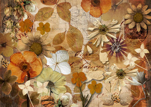 DQRP-0636 Rice Paper A4 Autumn Flowers
