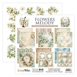 Flowers Melody 8x8 Double Sided Pad