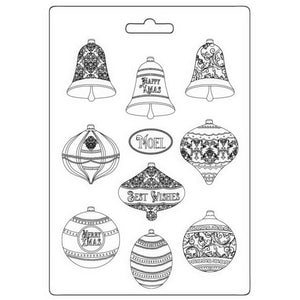 K3PTA4564 Soft Maxi Mold Christmas Bells and Balls