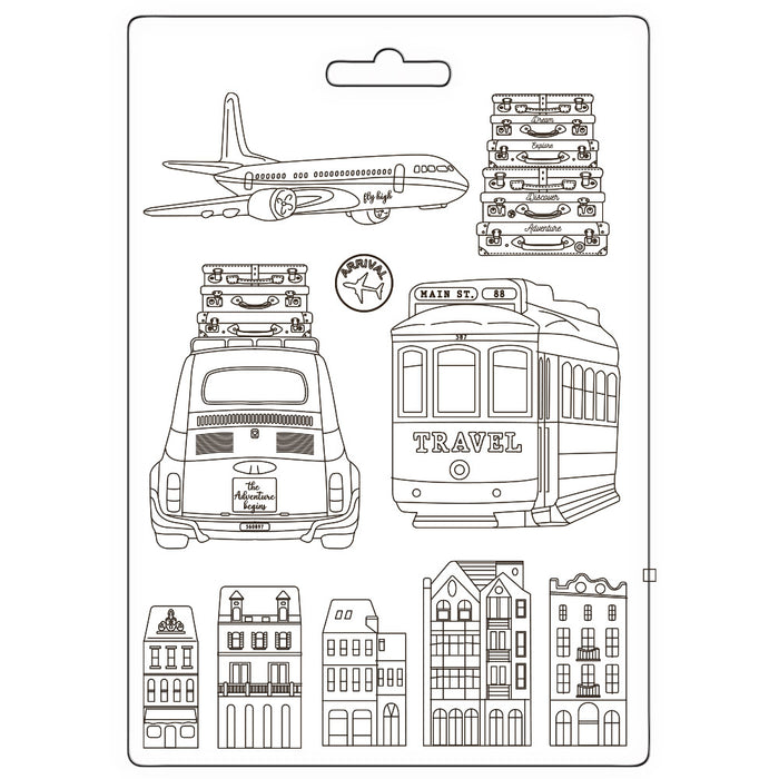 K3PTA4585 Soft Maxi Mold Art of Travelling Transports