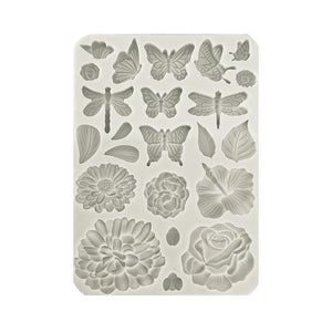 KACMA509 Silicon Mold A5 Secret Diary Butterflies and Flowers