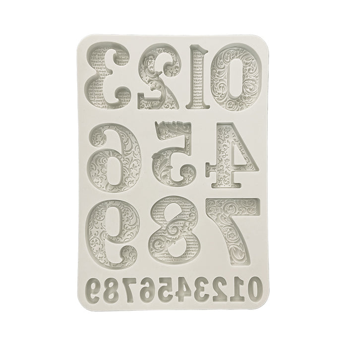 KACMA528 Silicon Mold A5 Gear Up for Christmas Numbers