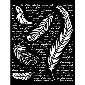 KSTD112 Thick Stencil 20x25 Our Way Street Feather