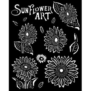 KSTD136 Thick Stencil 20x25 Sunflower Art Sunflowers