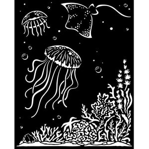 KSTD140 Thick Stencil 20x25 Songs of the Sea Jellyfish