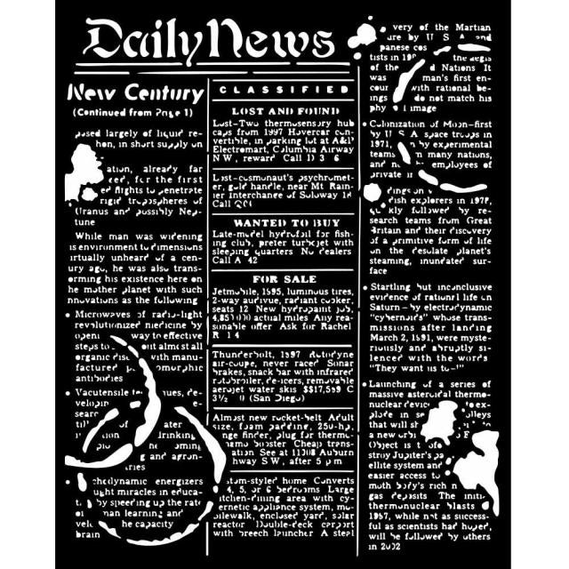 KSTD149 Thick Stencil 20x25 Coffee and Chocolate Daily News