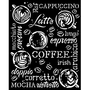 KSTD151 Thick Stencil 20x25 Coffee and Chocolate Cappucino
