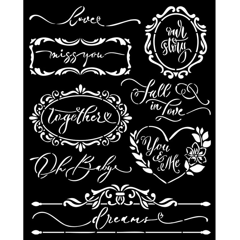 KSTD154 Thick Stencil 20x25 Romance Forever Plates – Miniature Luxuries &  Papers